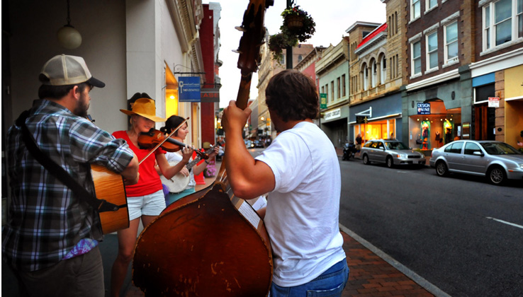 band on street