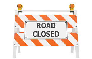 road closed sign