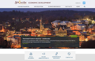 snapshot of economic development's home page