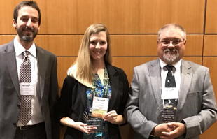 parks and rec team receiving 2017 awards for services and events
