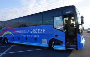 a view of the Virginia breeze bus