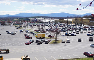 view of parking lot in Staunton
