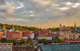 a view of Staunton from sears hill