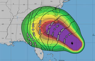 hurricane flo map