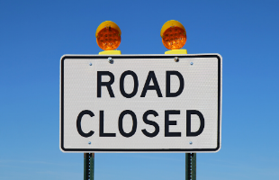 road closed sign