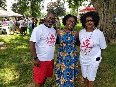 photo of festival attendees at Juneteenth celebration