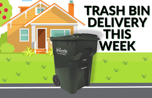 Trash bins delivered this week