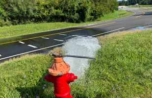 Hydrant flushing for testing
